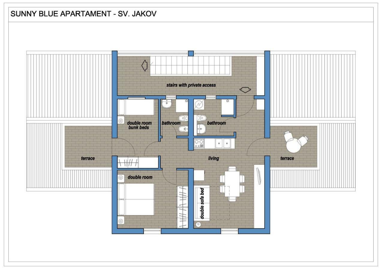 Sunny Blue Apartament Nerezine Zewnętrze zdjęcie